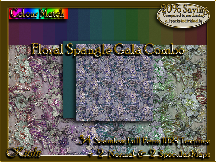 !Kushi! FloralSpangleGalaCOMBO Textures -WearToUnpack