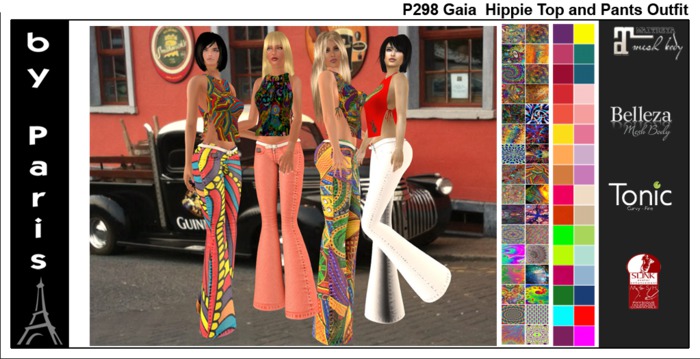 Gaia  Hippie Top and Pants Outfit - Tonic Slink, Maitreya, Belleza