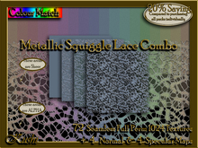 Metallic Squiggle Lace Combo Textures