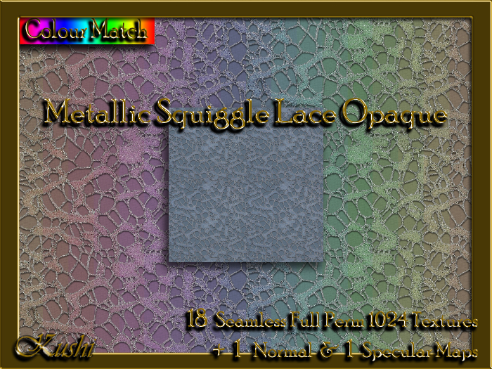 Metallic Squiggle Lace Opaque Textures