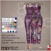 Baiastice_Denim Overalls-Wine