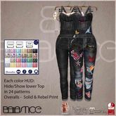 Baiastice_Denim Overalls-Black