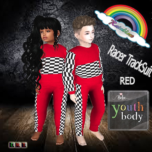((RBS)) Racer TrackSuit (RED) BEBE YOUTH