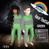 ((RBS)) Racer TrackSuit  (GREEN) BEBE YOUTH  (WEAR)