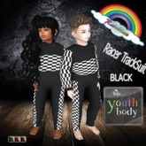 ((RBS)) Racer TrackSuit  (BLACK) BEBE YOUTH 