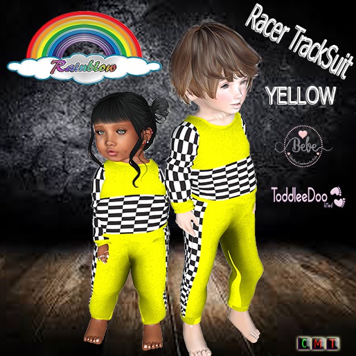 ((RBS)) Racer TrackSuit (YELLOW) TD/BEBE