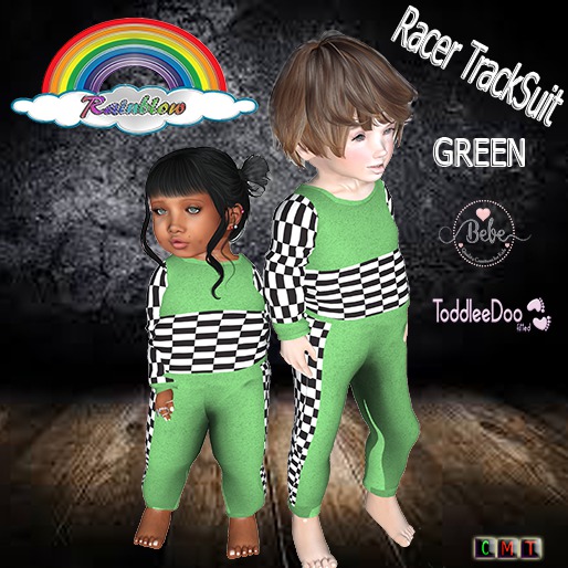 ((RBS)) Racer TrackSuit (GREEN) TD/BEBE (WEAR)