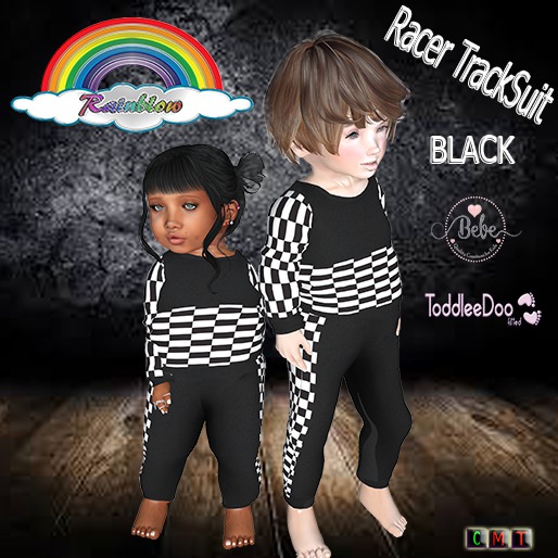 ((RBS)) Racer TrackSuit (BLACK) TD/BEBE (WEAR)