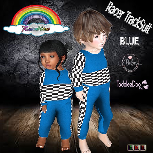 ((RBS)) Racer TrackSuit  (BLUE) TD/BEBE 