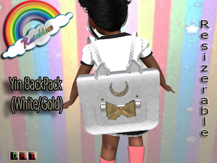 ((RBS))Yin BackPack (Whith/Gold) (WEAR)