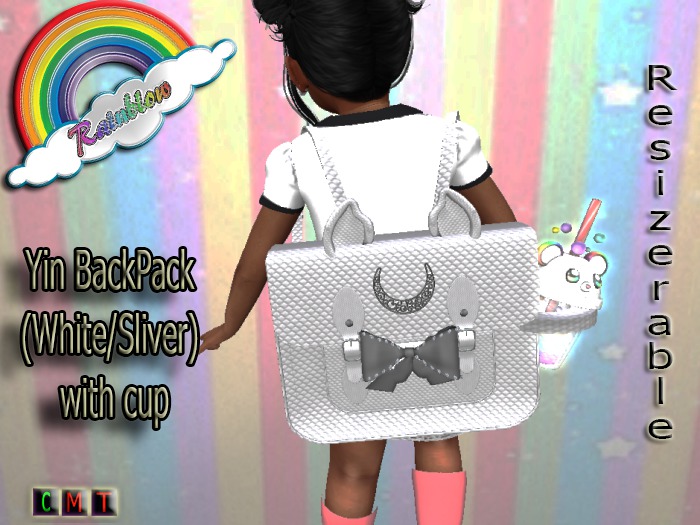 ((RBS))Yin BackPack (White/Sliver) with cup(WEAR)