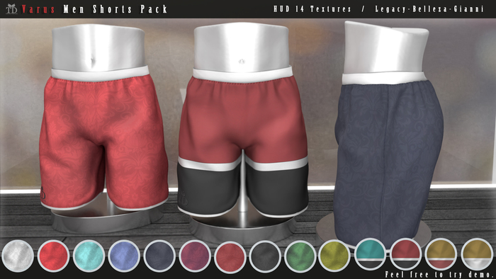 'TD' Varus Men Shorts PACK (Legacy-Belleza-Signature Gianni)