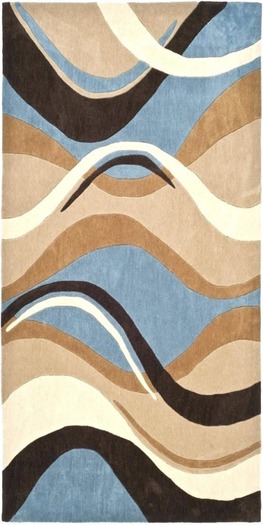Light Blue&Tan Rug Wallpaper