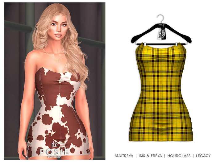 POSIE - Gisele Croset Mini Dress .TARTAN 2