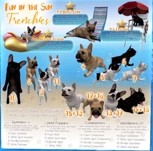 JIAN Fun Frenchies 2. Beach Chair RARE