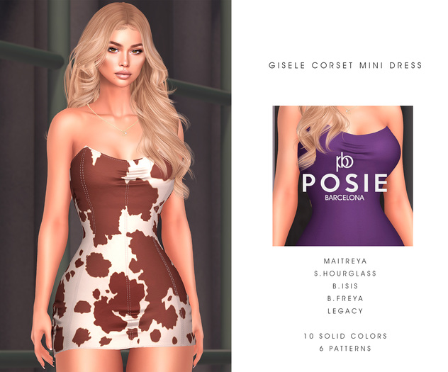 POSIE - Gisele Croset Mini Dress .FATPACK