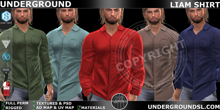 [UG MESH] LIAM SHIRT - FULL PERM