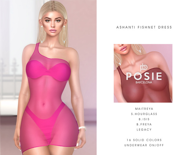 POSIE - Ashanti Fishnet Dress .FATPACK