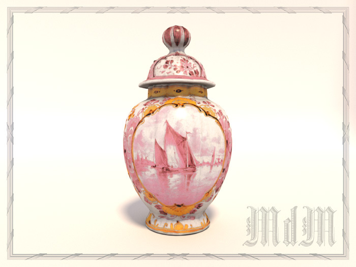 Delft Vase - Rose and Gold