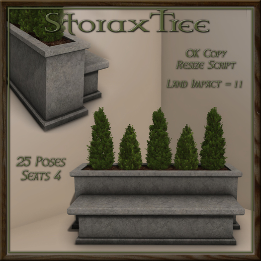 Topiary Stone Single Bench C1