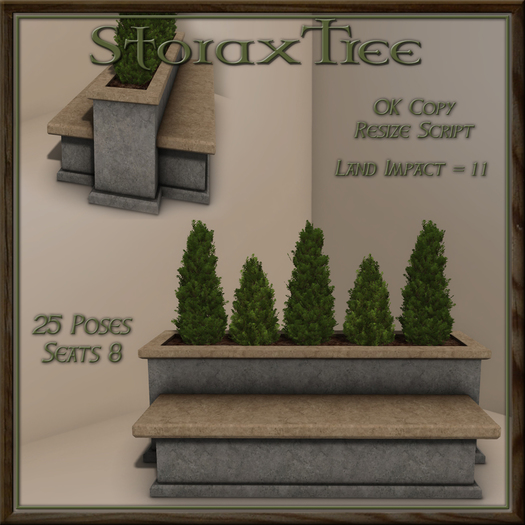 Topiary Stone Double Bench C2
