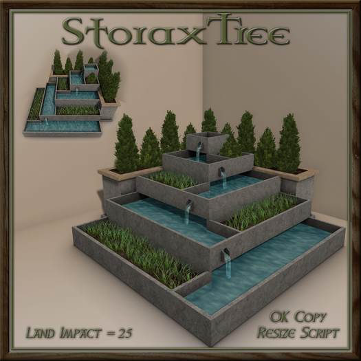 Topiary Stone Corner Fountain C2