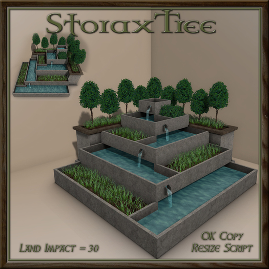 Topiary Stone Corner Fountain B3