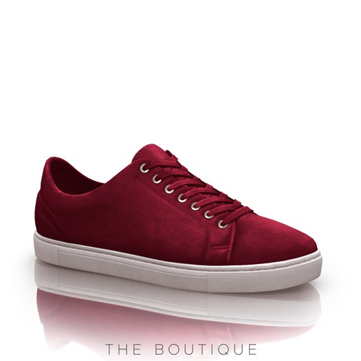 The Boutique / Shoes > Suede Sneakers > Mahogany Red