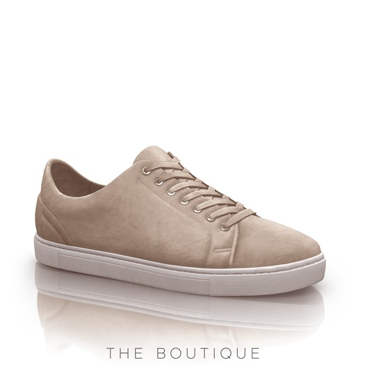 The Boutique / Shoes > Suede Sneakers > Sepia Beige