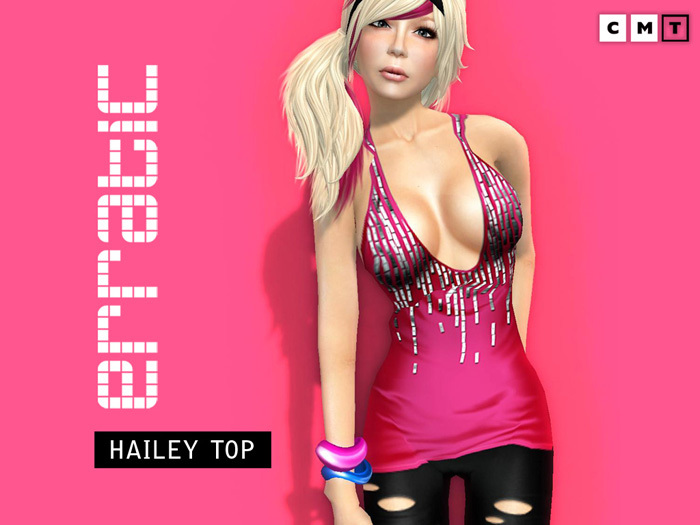 erratic / hailey - sequin longtop / hotpink