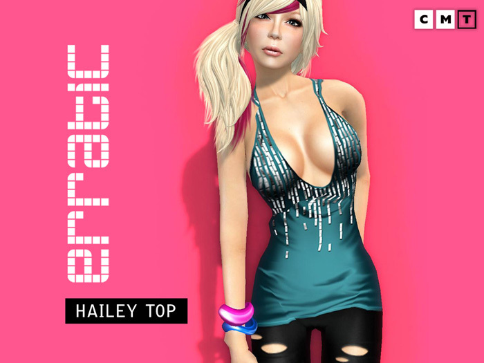 erratic / hailey - sequin longtop / turquoise