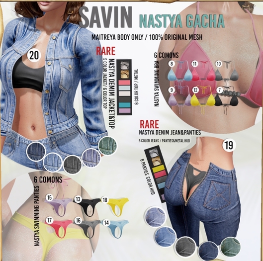 13# SAVIN - Nastya Swimming Panties - Black