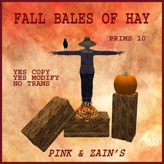 Triple bale of hay - Scarecrow and crow [BOXED]