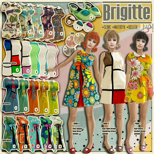 !gO! Brigitte bow dress 1 - slink hourglass