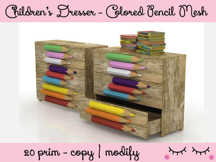{LS} Children's Dresser - Colored Pencil Mesh