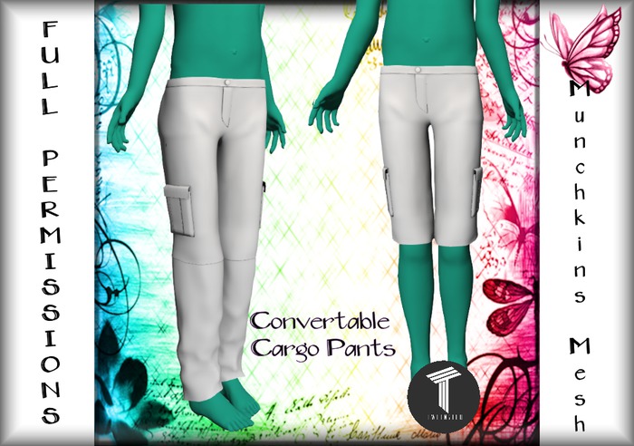 {M} [Full Perm Mesh] Convertable Cargo Pants [Tweenster]