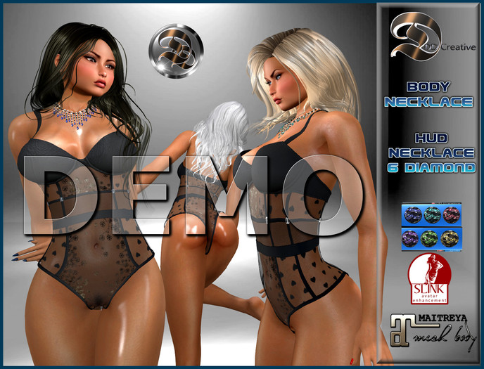 ☾ⅅⅅ☽ ♗ Lace Body Necklace 6 Diamonds ♗ [ DEMO ]