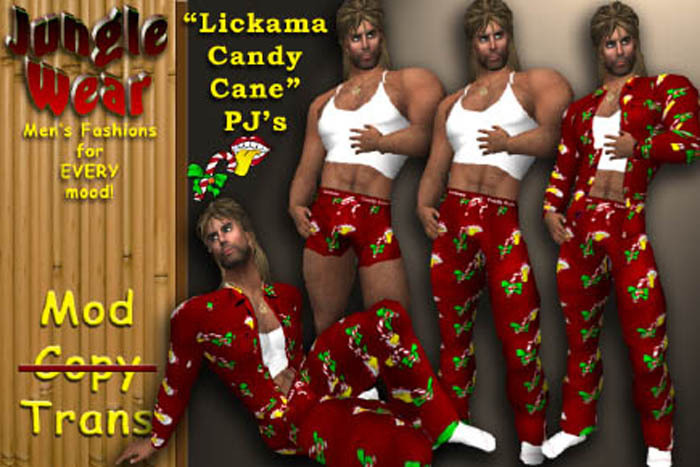 "Lickama Candy Cane" PJ's (Red)
