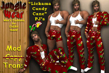 "Lickama Candy Cane" PJ's (Red)