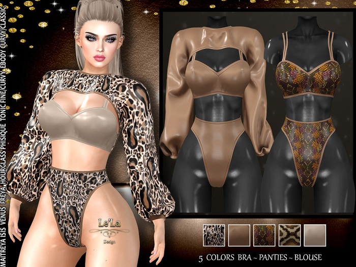 {Le'La} Tully  Animal Print Set