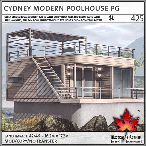 Trompe Loeil - Cydney Modern Poolhouse PG [mesh]