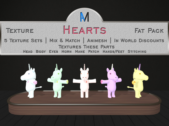 AniMates - Cupcake - Hearts - Texture Fat Pack