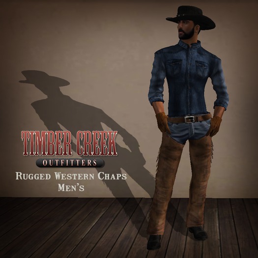 [Timber Creek] Rugged Chaps-Men's-Rawhide-Boxed
