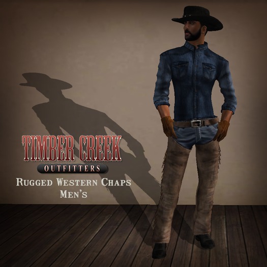 [Timber Creek] Rugged Chaps-Men's-Buckskin-Boxed