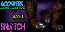 :::Sn@tch Gooshers Combat Boots (Cheetah):::