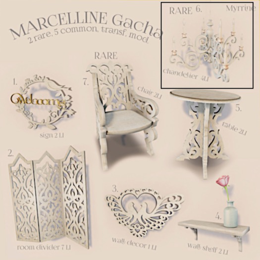 6 MARCELLINE Gacha - chandelier RARE