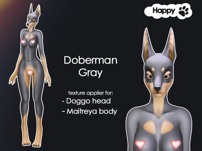Happy Paw - Omega applier doberman (gray)