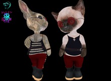 Dinkie Psy-trance Chic - NAVY & DARK RED