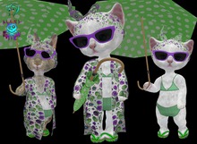 June Beach Babe - Purple Flowers