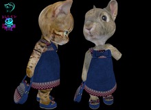 Dinkie Blue Velvet Cocktail Bow Dress Set